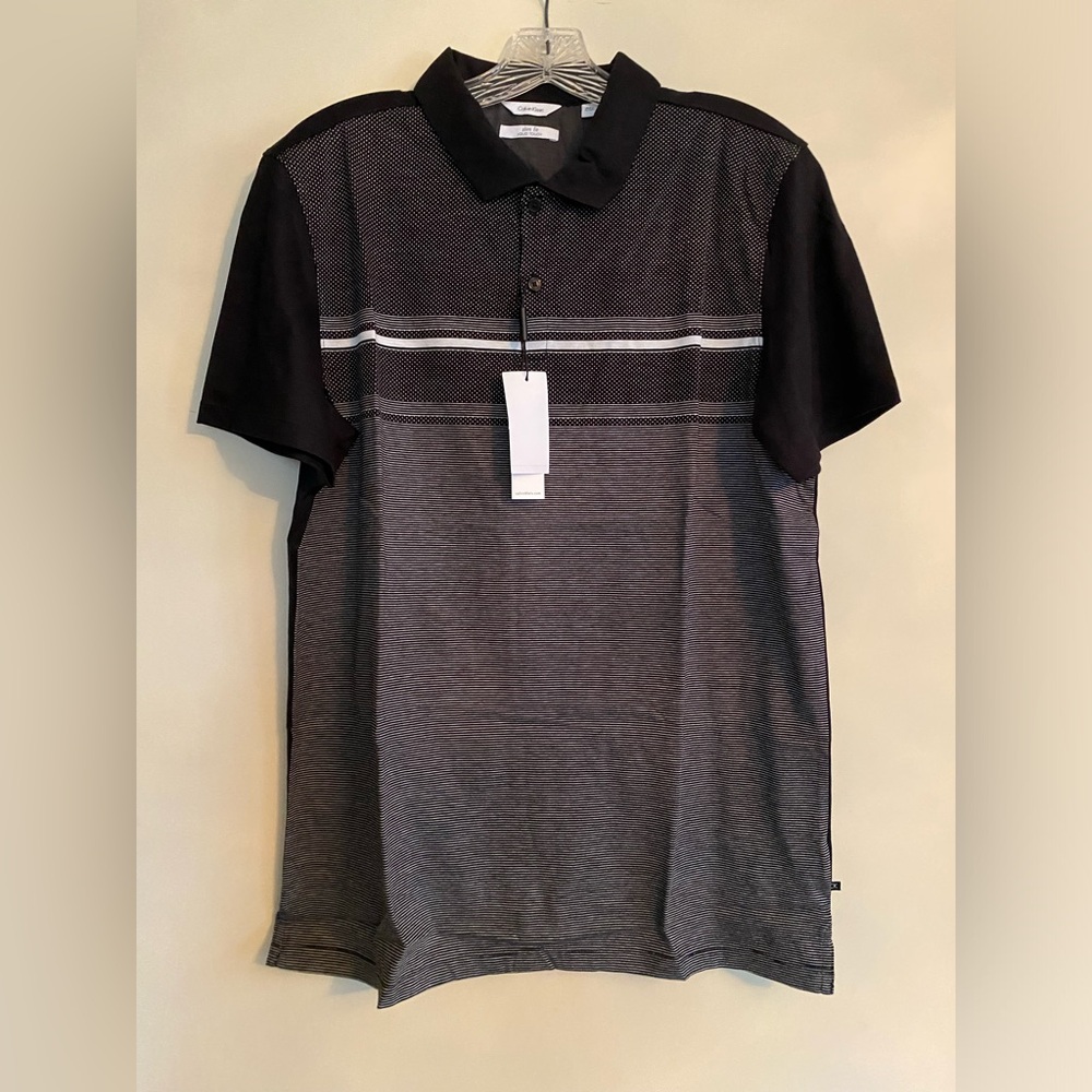 Calvin Klein Black Slim Fit Golf/Polo Shirt NWT